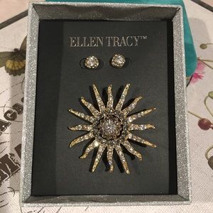 Brooch with earrings